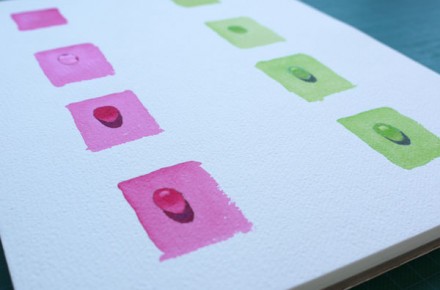 Réalisation de gouttes d'eau à l'aquarelle