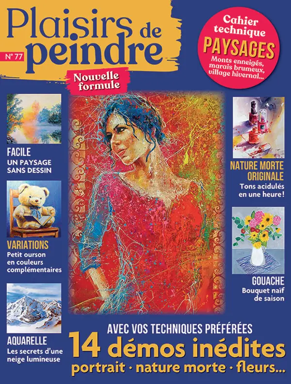 couverture du magazine plaisirs de peindre numéro 77